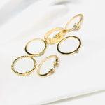 Load image into Gallery viewer, Half Moon Ring Set (R-31)
