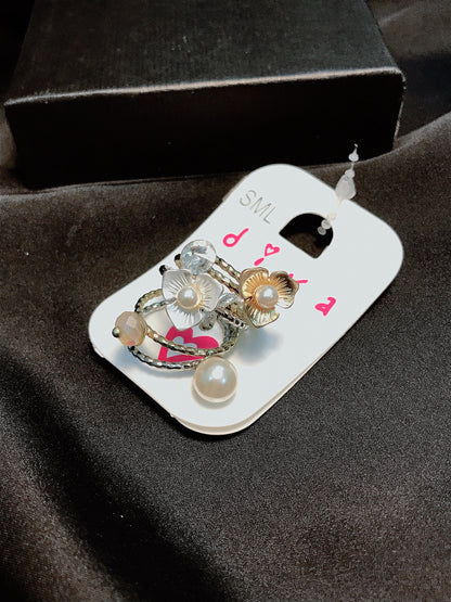 Multi Flower Ring Set