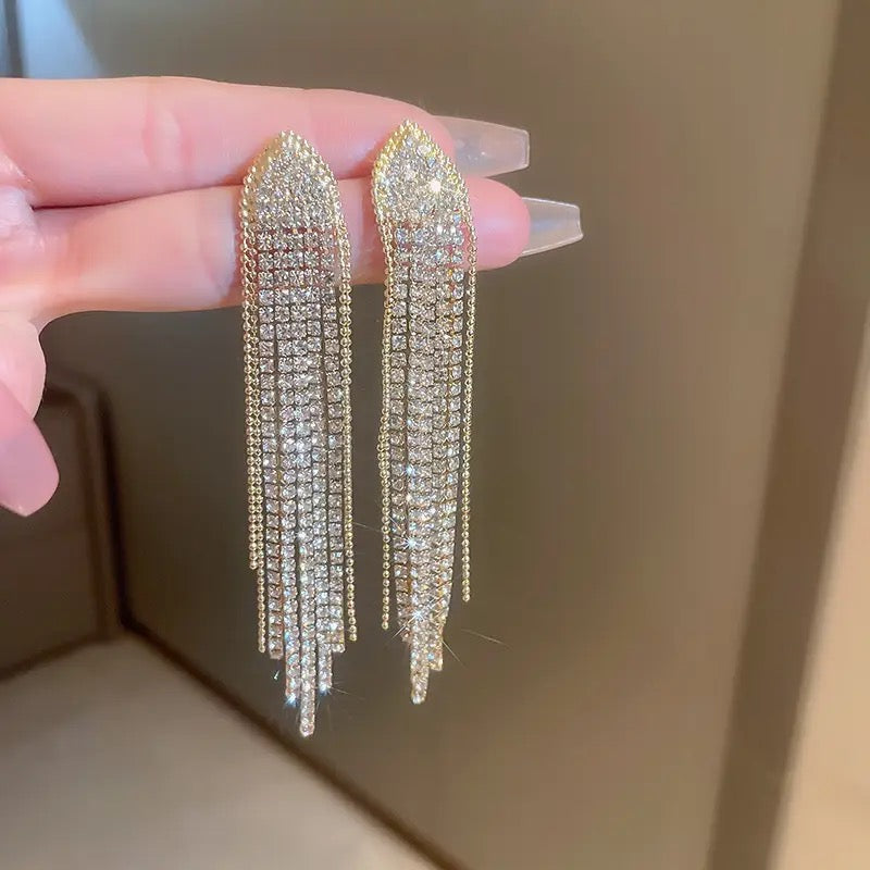 Golden Chain Long Earring