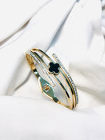 Load image into Gallery viewer, Titanium RoseGold Bracelet Clovar-12
