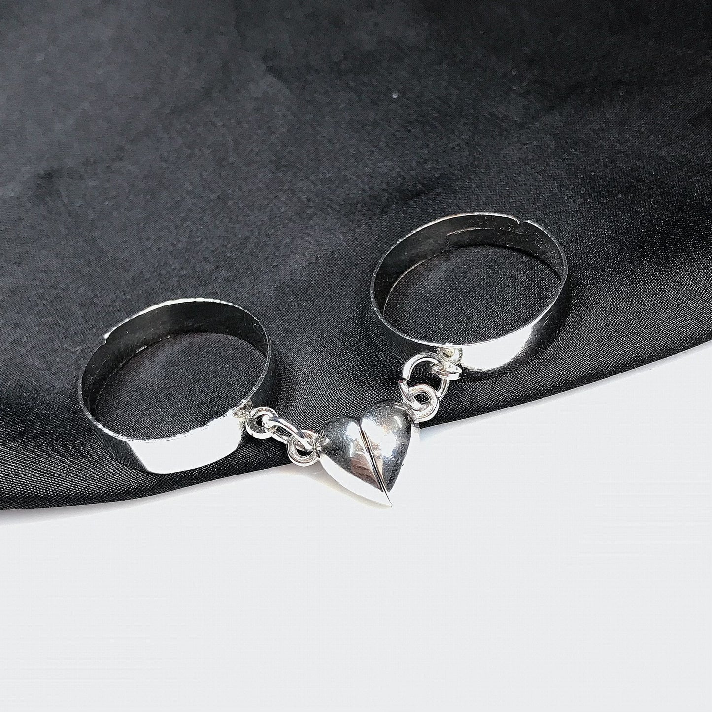 Couple Heart Ring Set