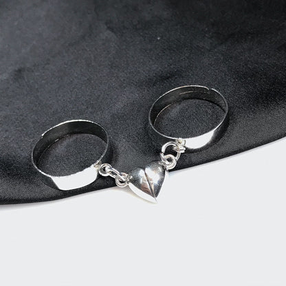 Couple Heart Ring Set