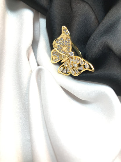 Golden Butterfly Ring