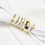 Load image into Gallery viewer, Half Moon Ring Set (R-31)
