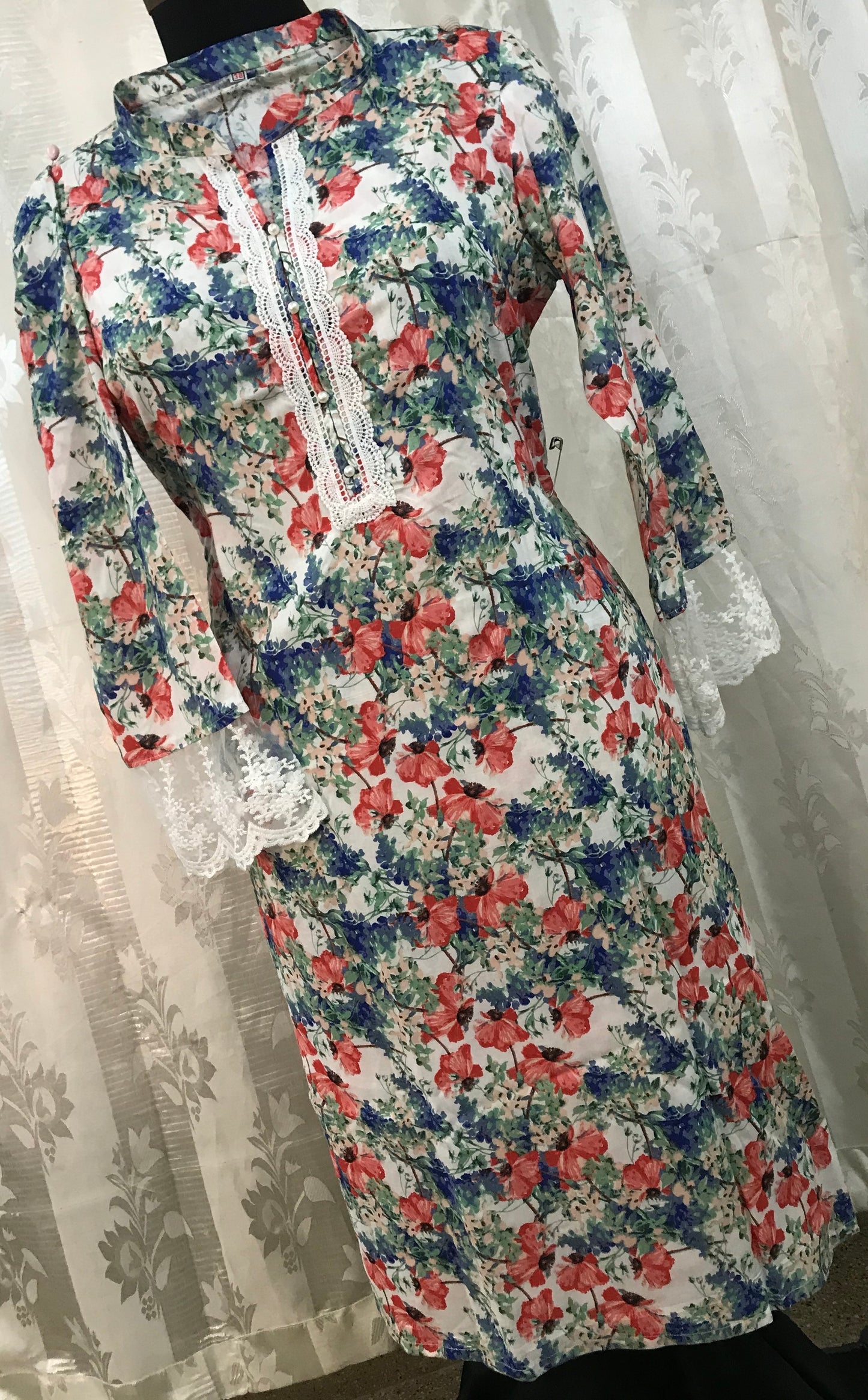Floral cotton kurti