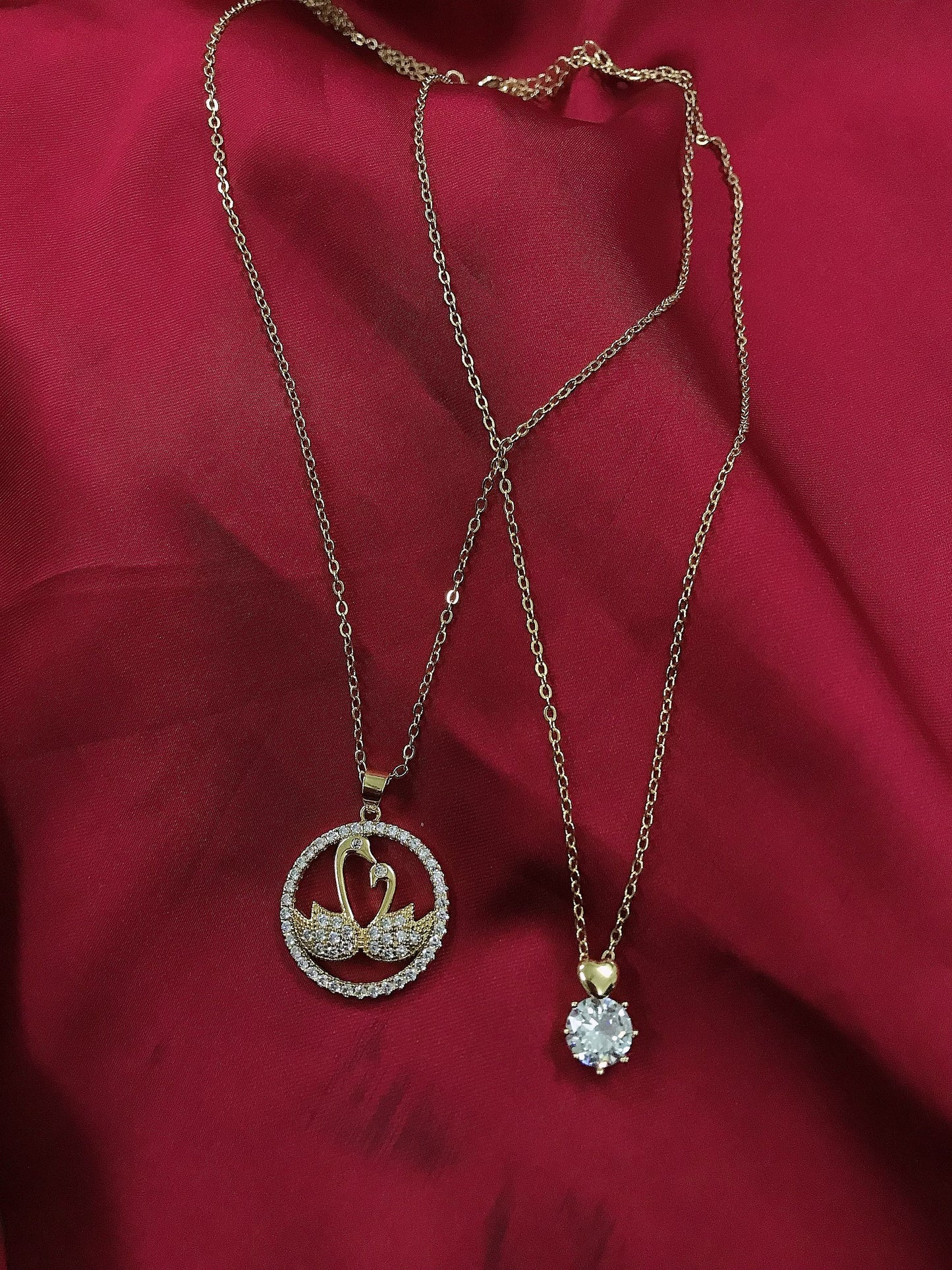 Goose golden  double pendant