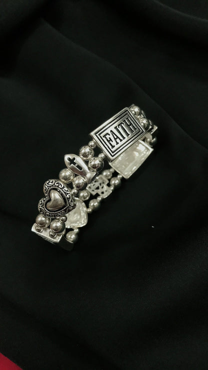 Faith Silver Bracelet