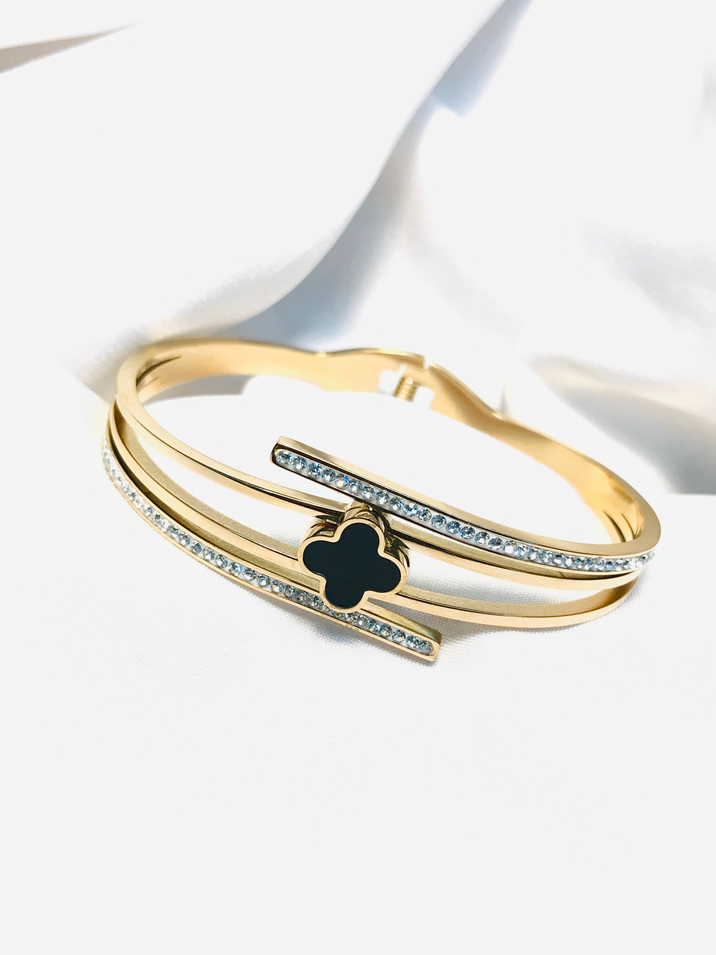 Titanium RoseGold Bracelet Clovar-12
