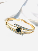 Load image into Gallery viewer, Titanium RoseGold Bracelet Clovar-12
