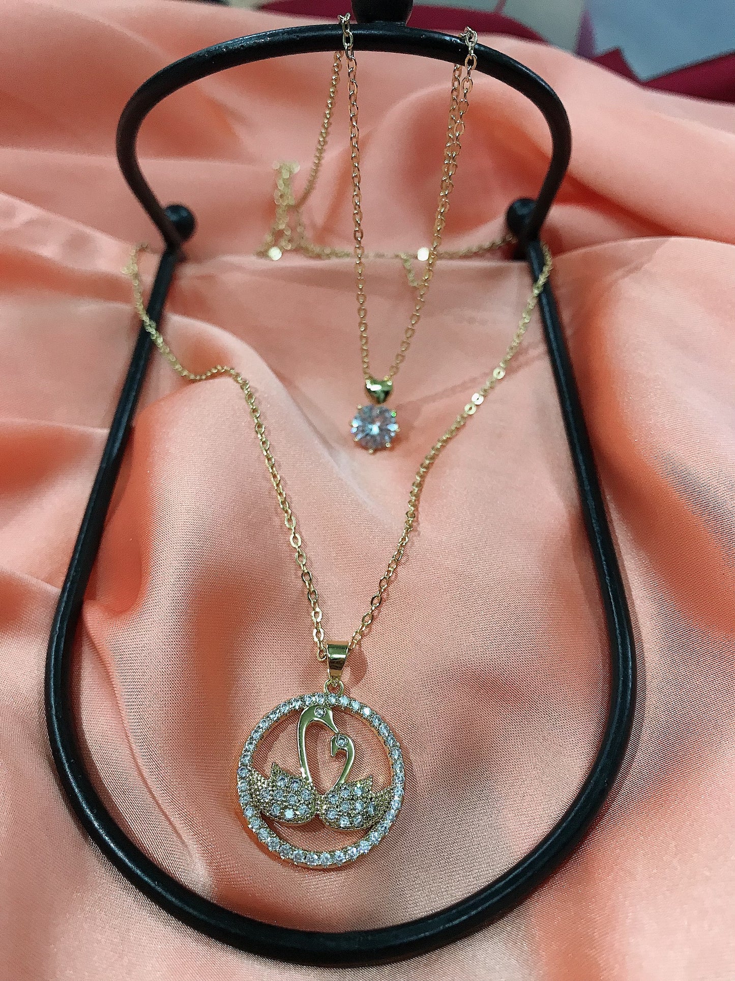 Goose golden  double pendant