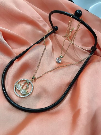 Goose golden  double pendant