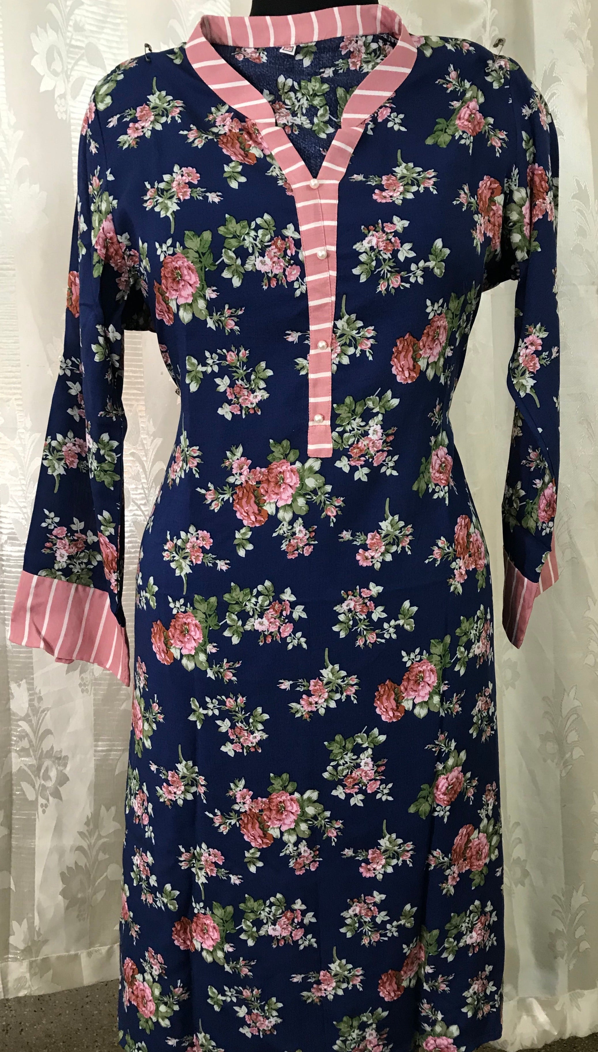 Blue garden kurti