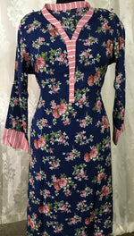 Load image into Gallery viewer, Blue garden kurti
