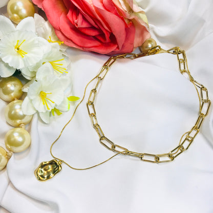 Uncut Shackle Stainless Necklace