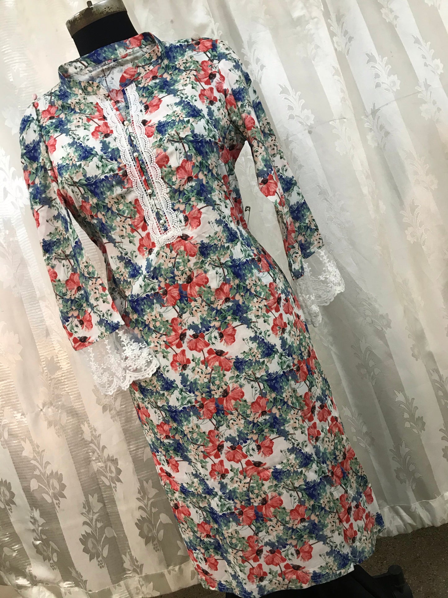 Floral cotton kurti
