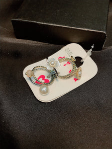 Multi Flower Ring Set