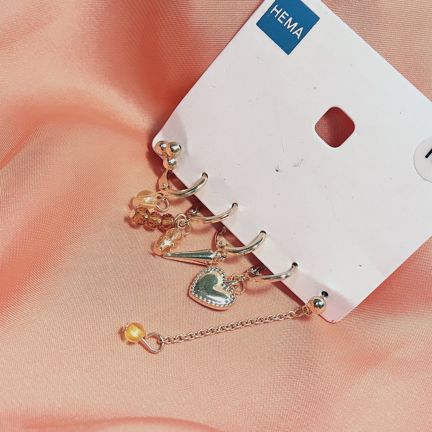 Mismatch Earring Chain Set