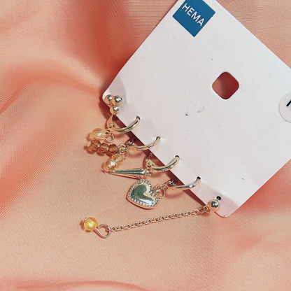 Mismatch Earring Chain Set