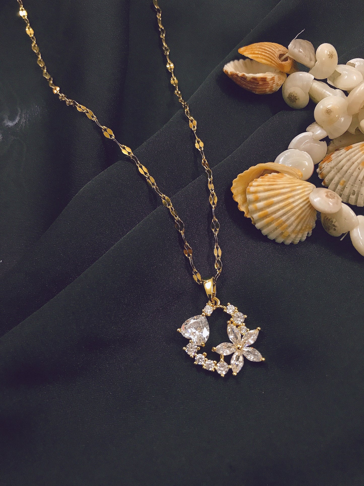 Floral Heart Pendant-003