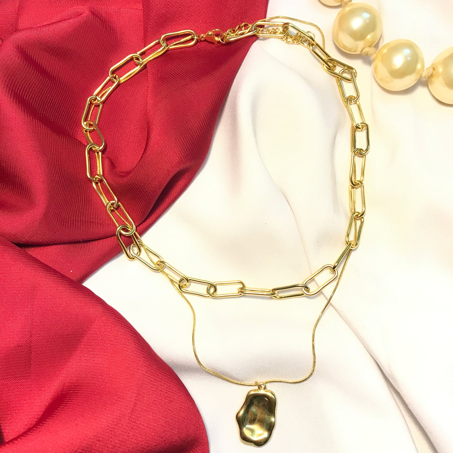 Uncut Shackle Stainless Necklace