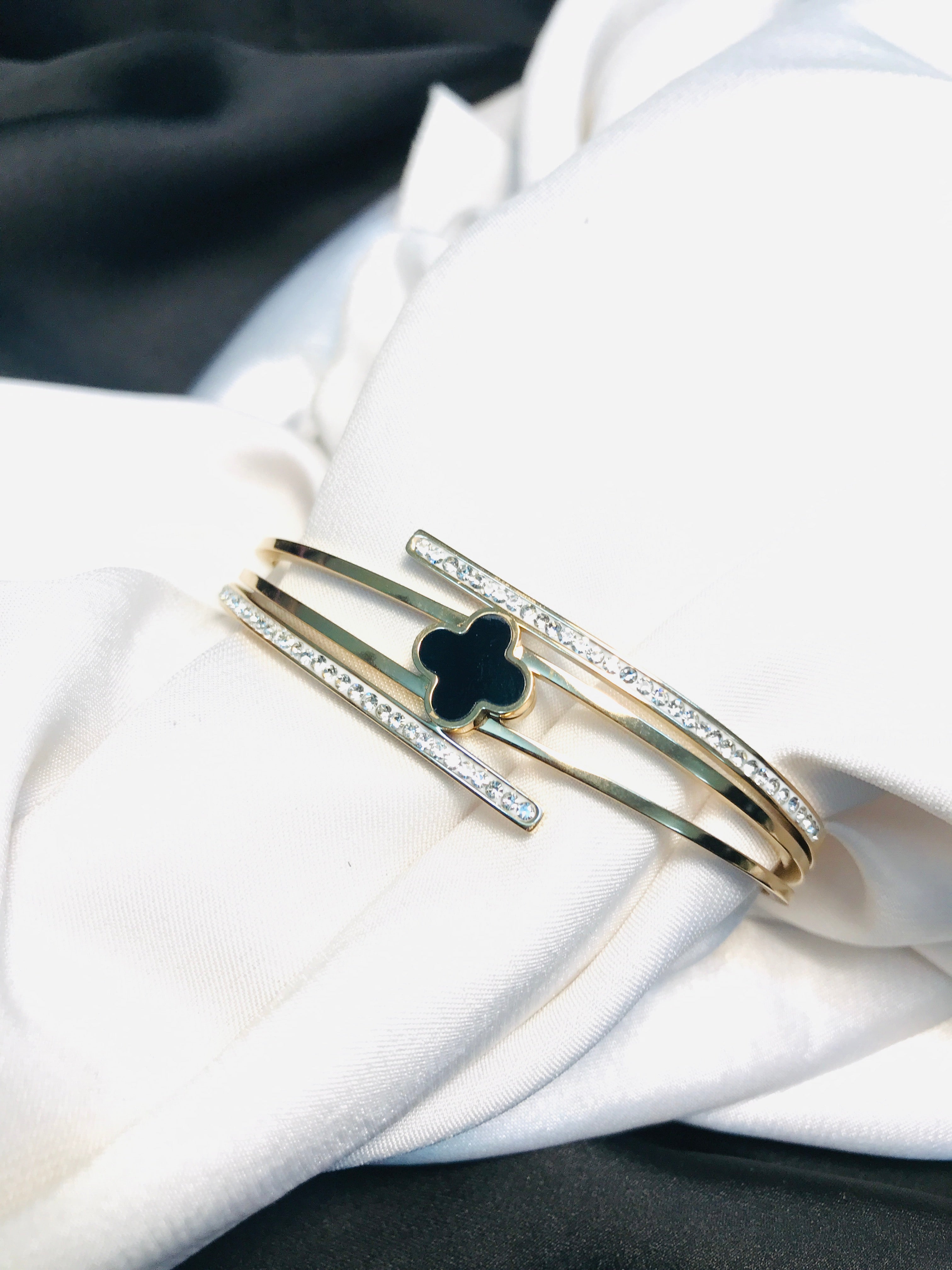 Titanium RoseGold Bracelet Clovar-12