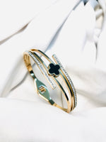 Load image into Gallery viewer, Titanium RoseGold Bracelet Clovar-12
