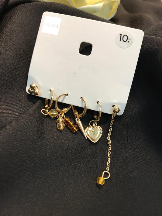 Mismatch Earring Chain Set