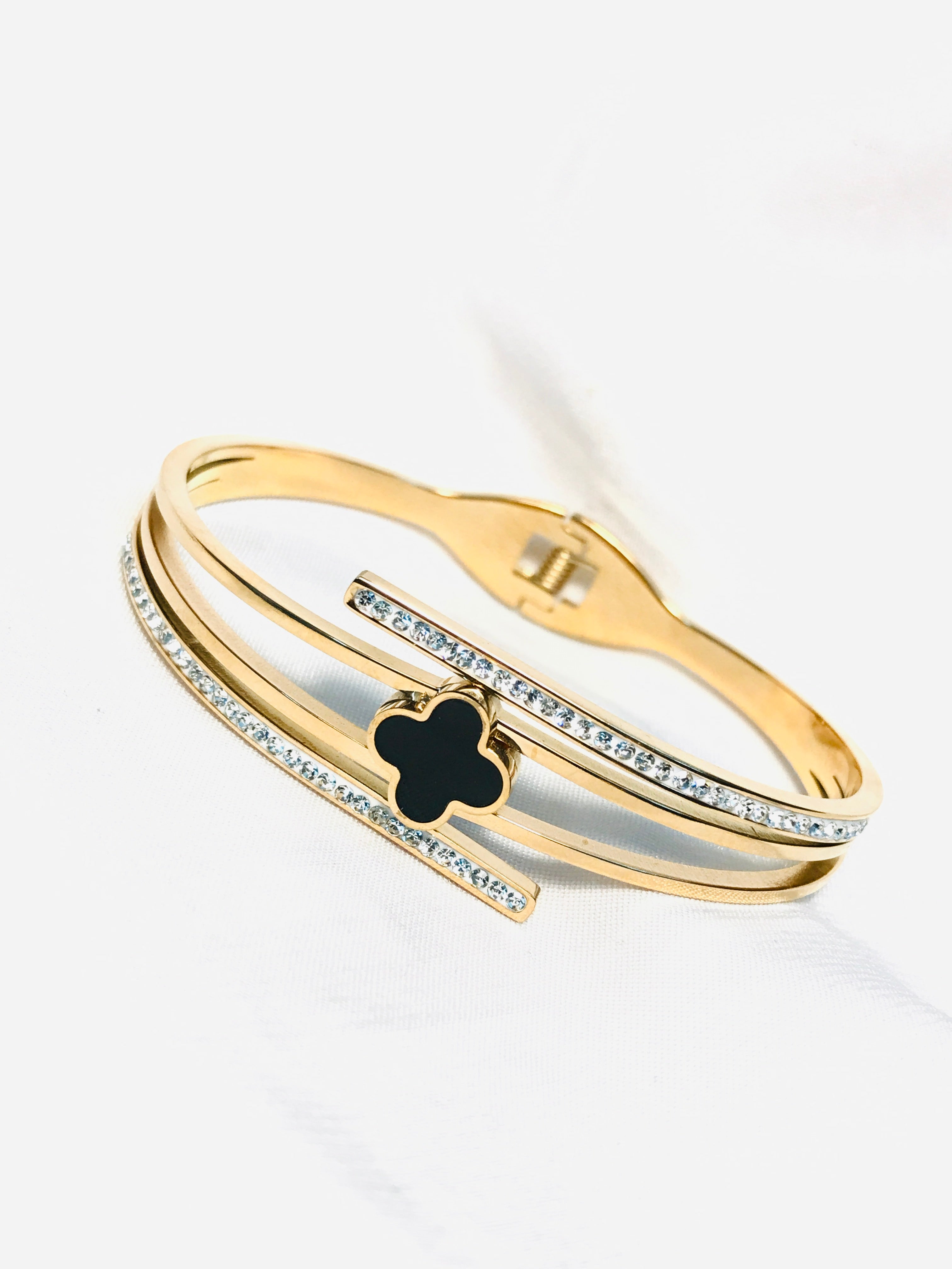 Titanium RoseGold Bracelet Clovar-12