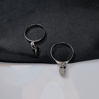 Couple Heart Ring Set