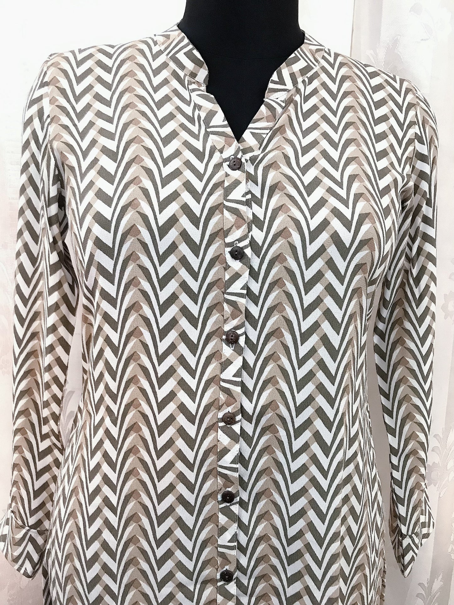 coffee zebra tops 38