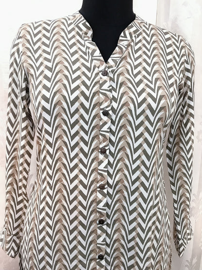 coffee zebra tops 38