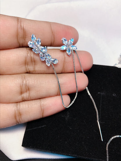 Zircon Cuff Earrings