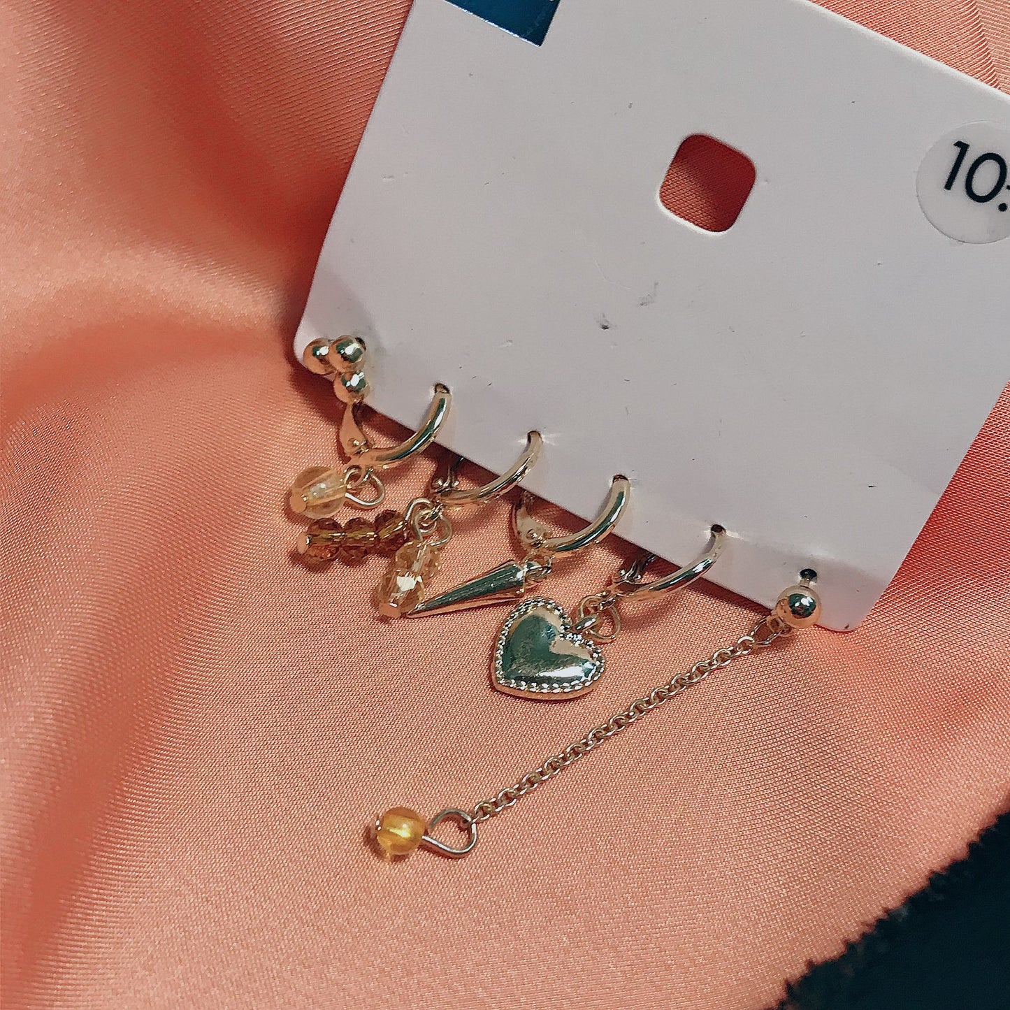Mismatch Earring Chain Set