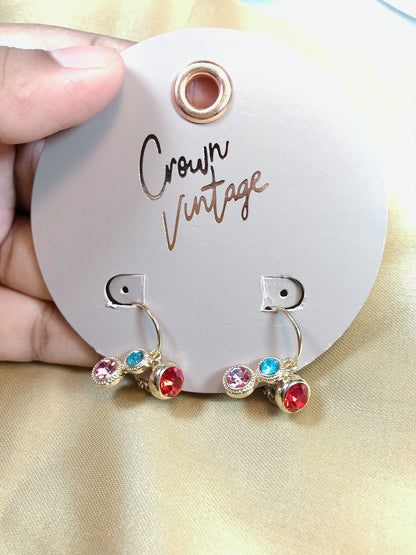 Tiny multi hanger earring