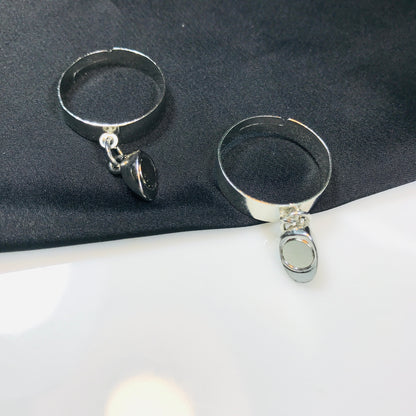 Couple Heart Ring Set