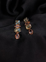 Load image into Gallery viewer, Peach Emerald  Stone Earring
