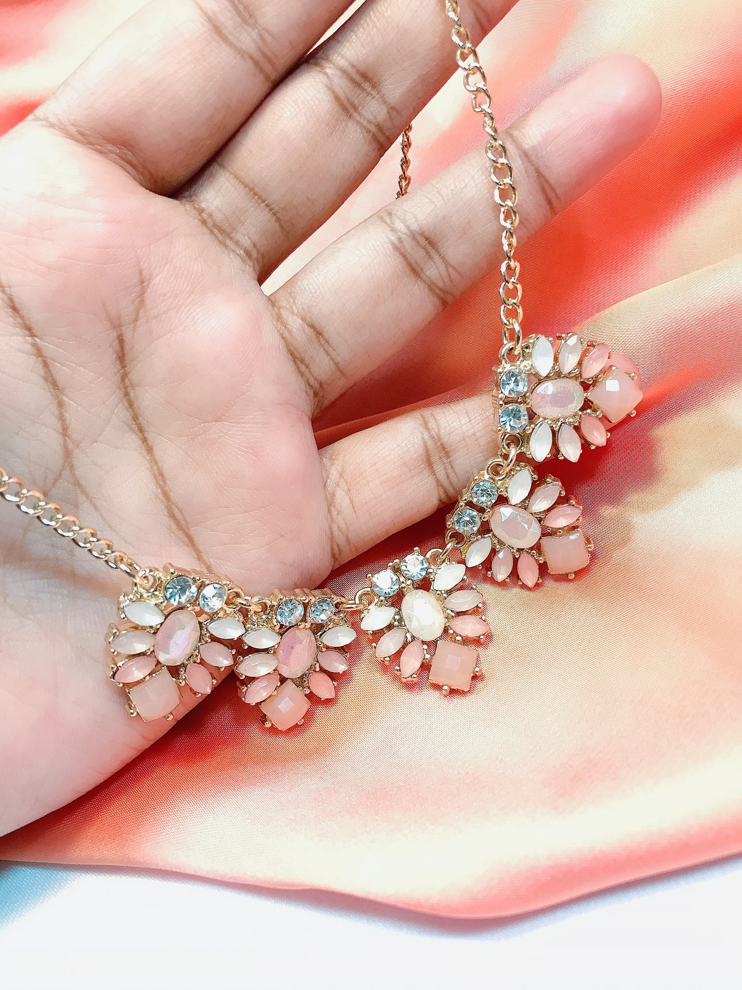 Peach Stone Necklace