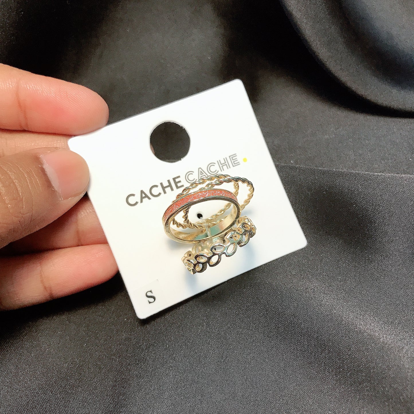 4pcs Golden Ring Set