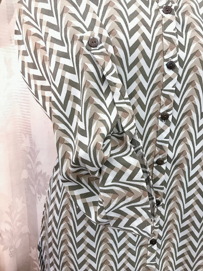 coffee zebra tops 38