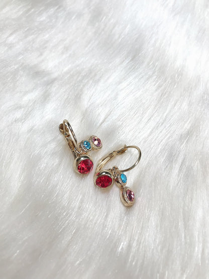 Tiny multi hanger earring