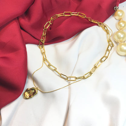 Uncut Shackle Stainless Necklace