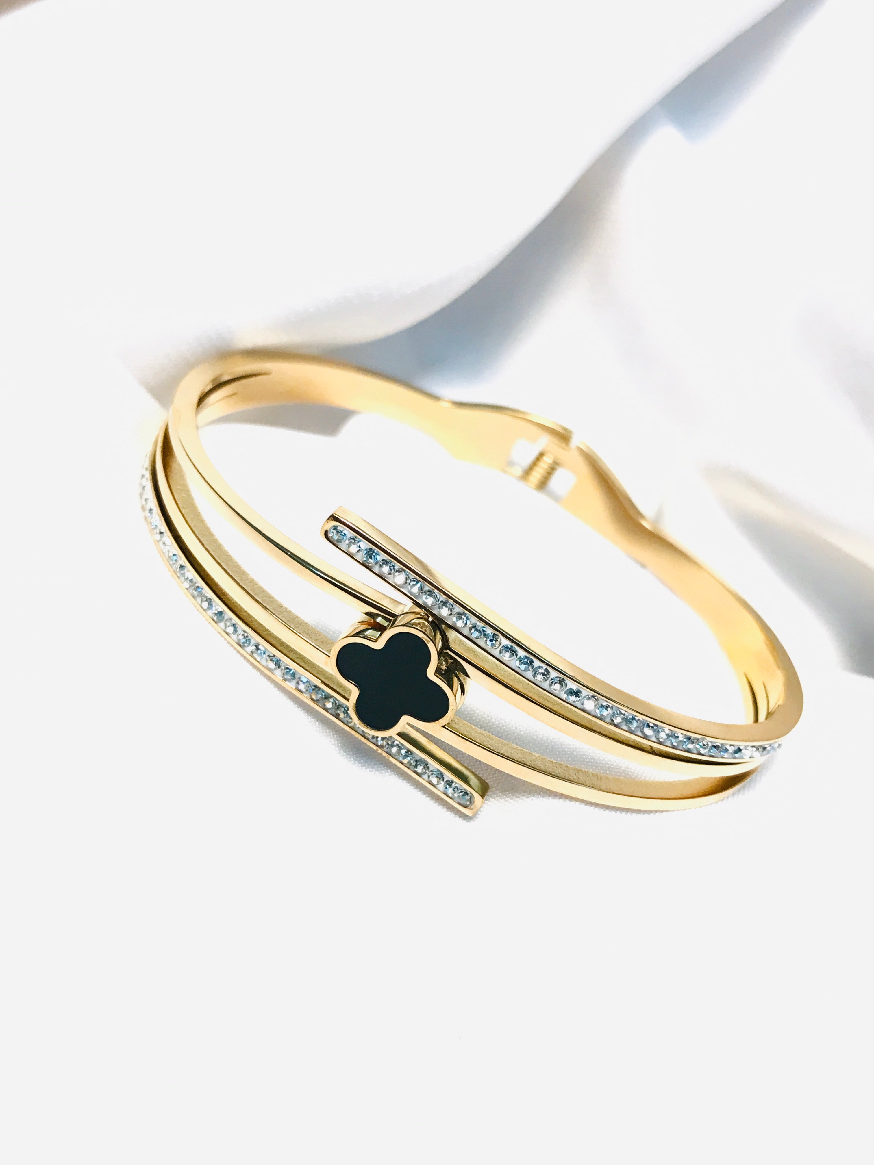 Titanium RoseGold Bracelet Clovar-12