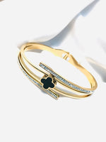 Load image into Gallery viewer, Titanium RoseGold Bracelet Clovar-12
