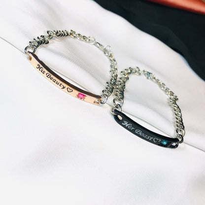 Couple Bracelet Set Beast & Beauty
