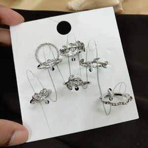 Leaf,Rose  Ring Set