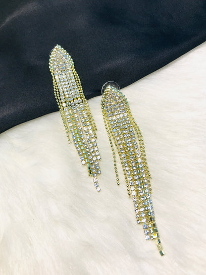 Golden Chain Long Earring