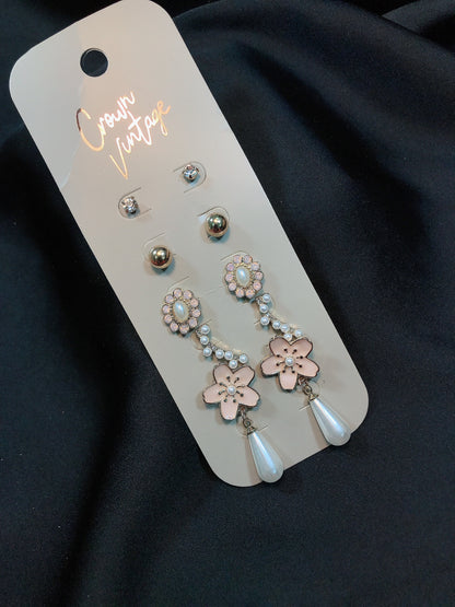 Pearl Stud Set 5 Pair