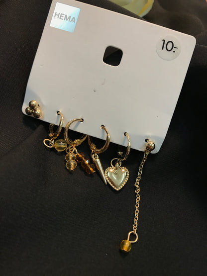Mismatch Earring Chain Set