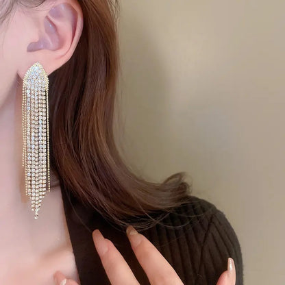 Golden Chain Long Earring