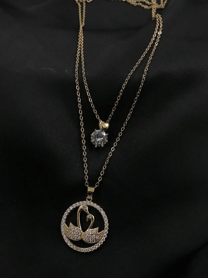 Goose golden  double pendant
